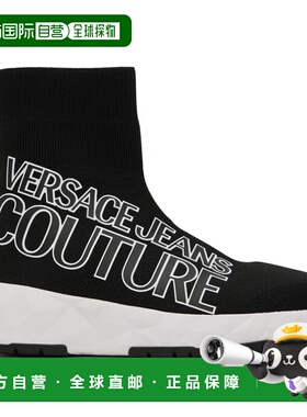 1h可退 潮奢 versace 范思哲 女士 黑色 Atom 高帮运动鞋 E74VA3S