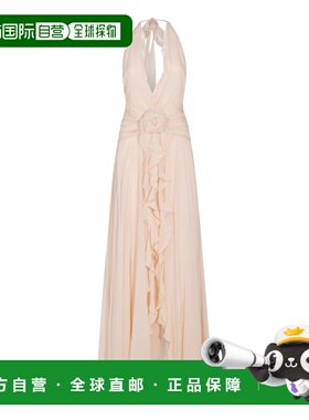 1h可退 潮奢 Blumarine 蓝色情人 女士 浅粉色粘胶纤维连衣裙 P62