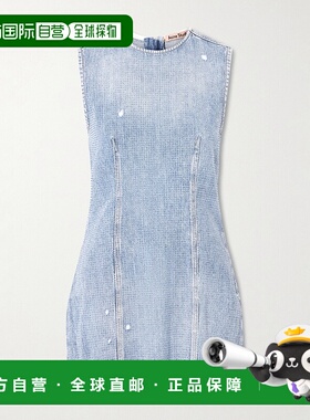 1h可退 潮奢 Acne Studios 艾克妮 女士 Denka 磨破水晶装饰牛仔