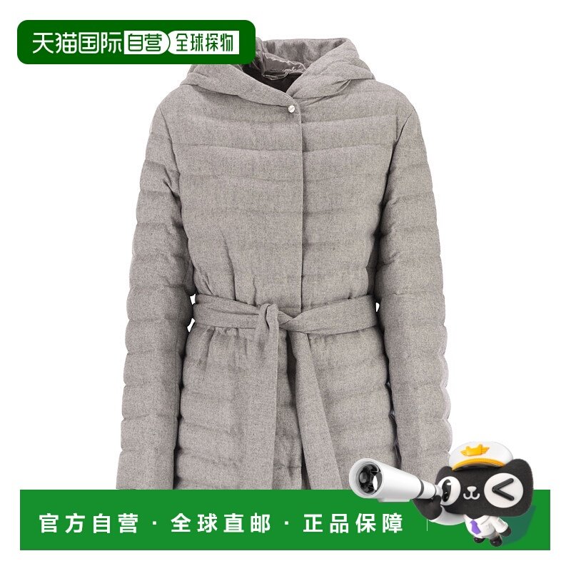 HERNO 女士外套 PI00149DR9410 AW2025 灰色 束带羽绒服