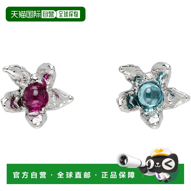 1h可退 潮奢 Chopova Lowena 男士 银色 Claw Flower 耳钉 6573