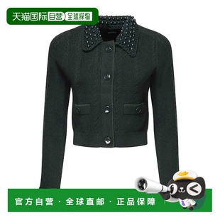 AW2025 105485A2QZX34 黑色 Cropped Jacket PINKO Knit 女士夹克
