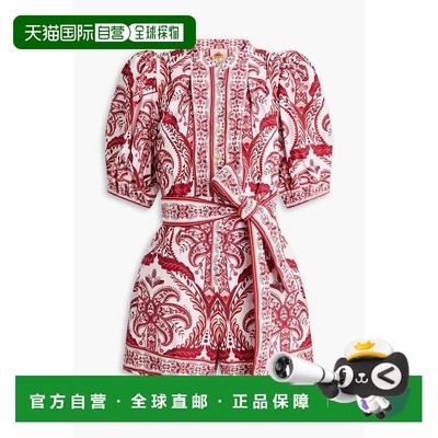 1h可退 潮奢 FARM RIO 女士 佩斯利印花棉质府绸连体衣 332114TRO