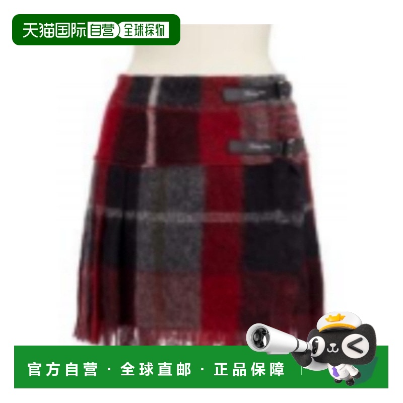1h可退 DIOR 女士半身裙 514J24A4014X3889 SS2025 花色 格纹半身