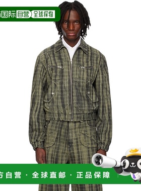 1h可退 潮奢 EGONLAB. 男士 灰色 Lining Denim 飞行员夹克 SS25O