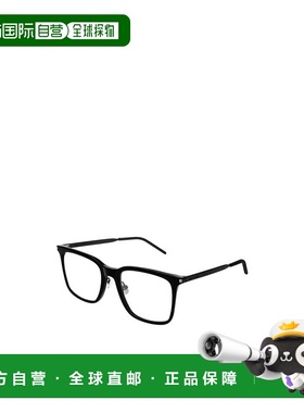 SAINT LAURENT 男士太阳镜 SL263001 SS2024 黑色 方框徽标平光镜