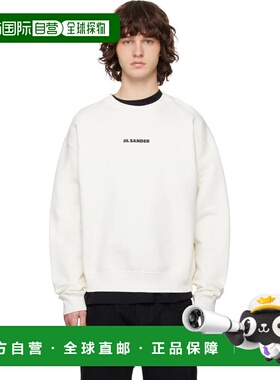 1h可退 潮奢 Jil Sander 吉尔 桑达 男士 灰白色徽标套头衫 J22GU