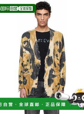 1h可退 潮奢 R13 男士 黄色 & 黑色 Printed Oversized 开衫 R13W
