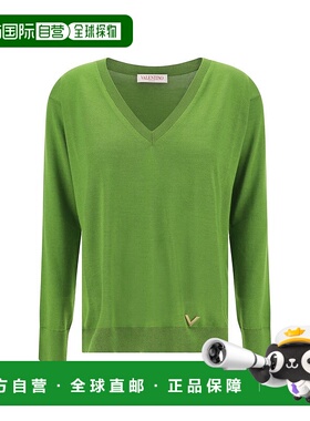 VALENTINO 女士针织毛衣 3B3KC48D830EW9 SS2024 绿色长袖针织衫