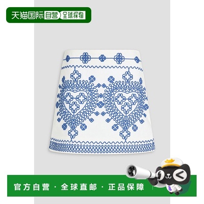 1h可退 潮奢 Maje 女士 刺绣棉混纺斜纹布迷你半身裙 MFPJU01232B