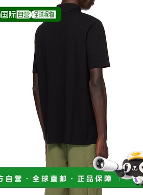 BALMAIN 男士T恤 DH1GC028BC78EAB SS2025 黑色 短袖拉链POLO衫