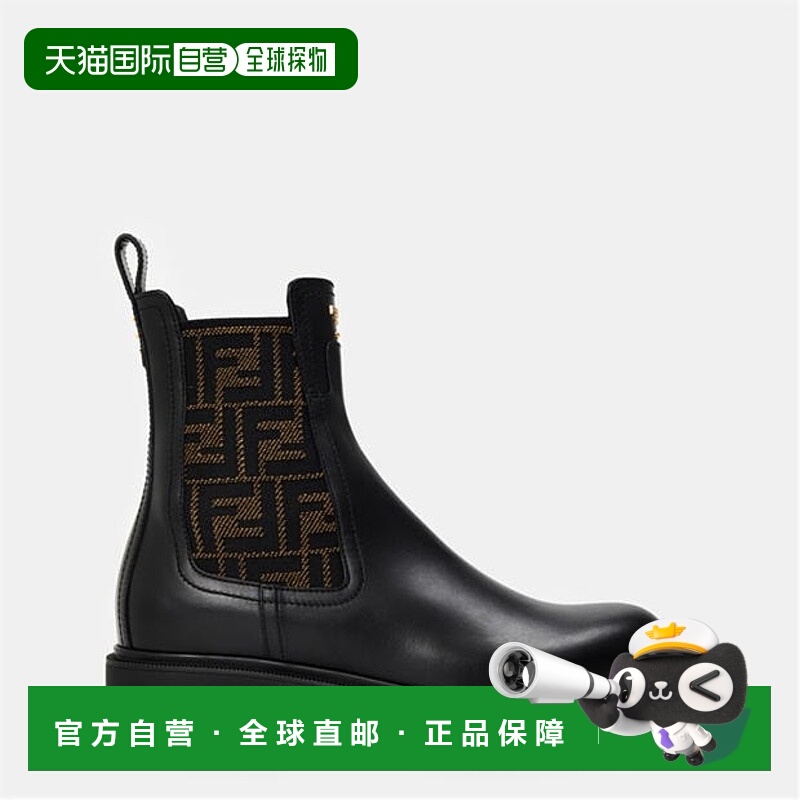 1h可退 潮奢 Fendi 芬迪 女士 Filo 切尔西靴 black黑色 舒适时尚