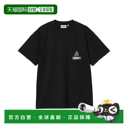 CARHARTT WIP 男士T恤 I0361998960 SS2026 黑色 圆领T恤