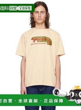 1h可退 潮奢 MAISON KITSUNE 男士 米色 Flash Fox T 恤 MM00113K