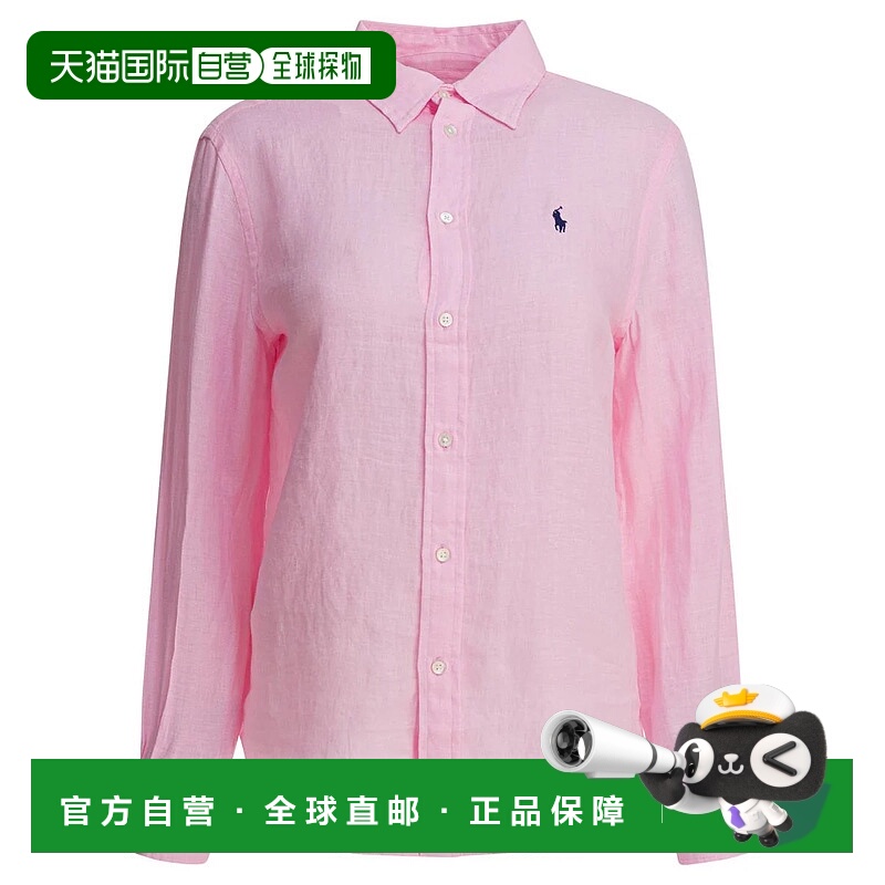 1h可退 POLO RALPH LAUREN 女士衬衫 211970730514CARMELPINK亚麻