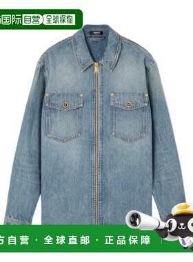 VERSACE 男士衬衫 10207231A163861D190 SS2026 灰色长袖