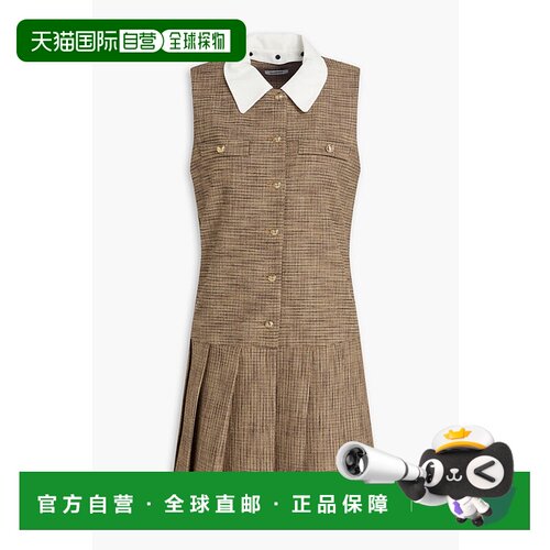 1h可退 潮奢 Sandro 女士 千鸟格花呢迷你连衣裙 SFPRO03868MARRO