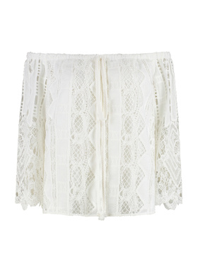 PINKO 女士外套 104798A2G9Z05 SS2025 白色 Notorius lace blous