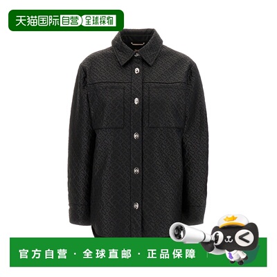 Hugo Boss 雨果博斯 女士 synthetic 黑色皮革衬衫 50494123001