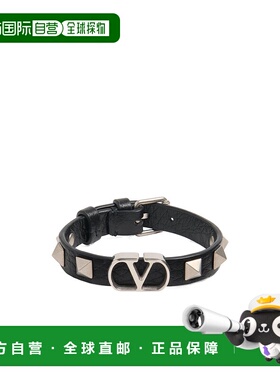 VALENTINO 男士手链手镯 YJ0S46JST0NO SS2025 黑色 VLOGO 标志性