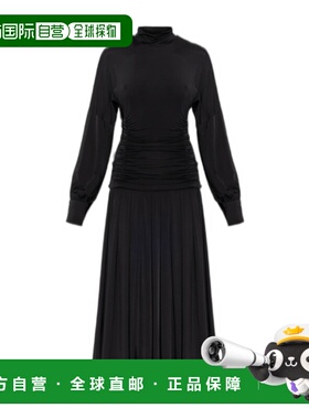 GANNI 女士连衣裙 A103024710741099 SS2026 黑色 Draped dress