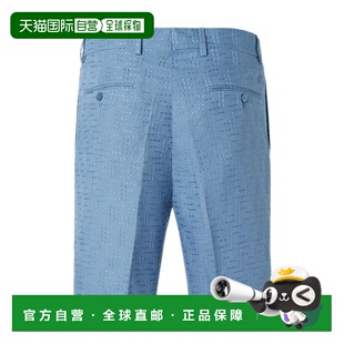 FENDI 男士短裤 FB0821AU6YF0U6K SS2025 蓝色 Shorts Linen Ff J