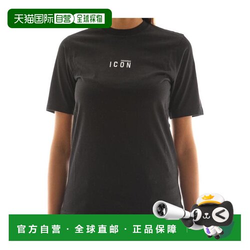 1h可退 奢淘 Dsquared2 藏青色徽标T恤 女 S80GC0009S23009短袖