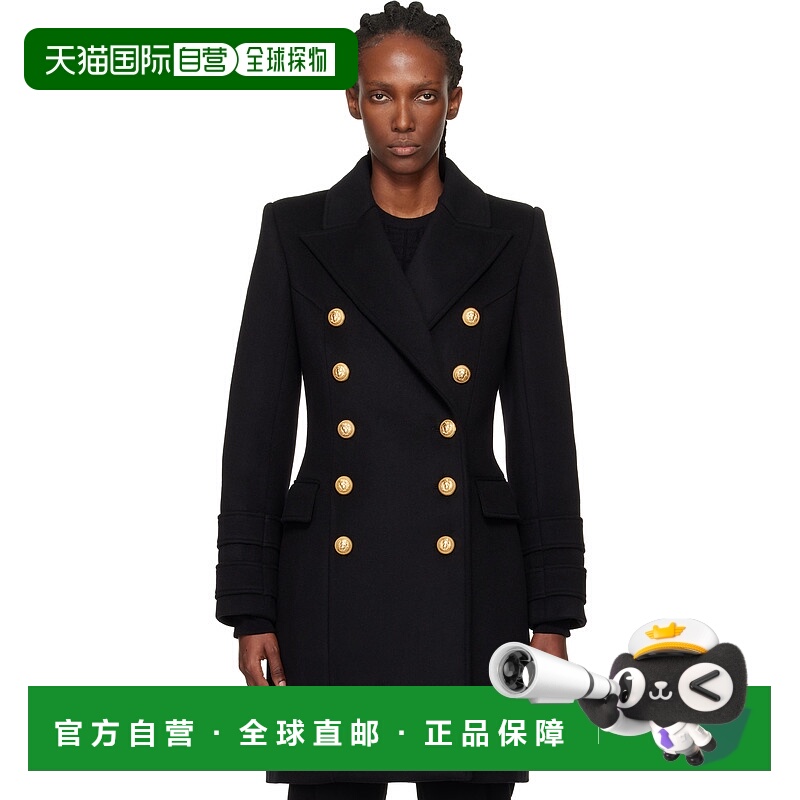 1h可退 潮奢 Balmain 巴尔曼 女士 黑色 10-Buttons Wool & Cashm