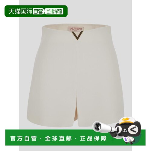 VALENTINO 女士短裤 3B3RF2J01CFA03 SS2026 白色 Crepe Couture