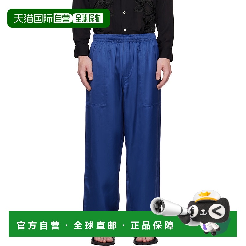 1h可退 潮奢 Bode 男士 蓝色运动裤 MRF24BT024 舒适时尚