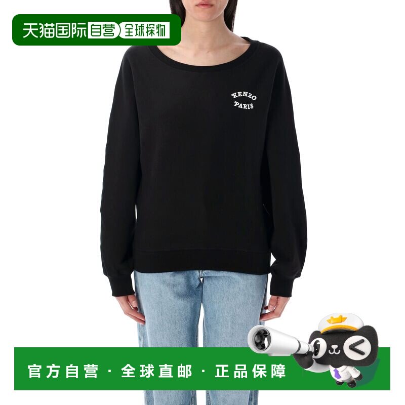 KENZO 女士针织衫 FF52SW1704MT99J SS2025 黑色 圆领长袖卫衣图片
