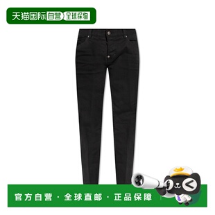 DSQUARED2 女士牛仔裤 CO 黑色直筒裤 S75LB0938S39781900