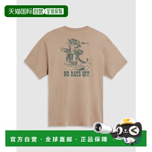 棕T Levi 背部印花宽松款 off days 男士 李维斯 潮奢 1h可退