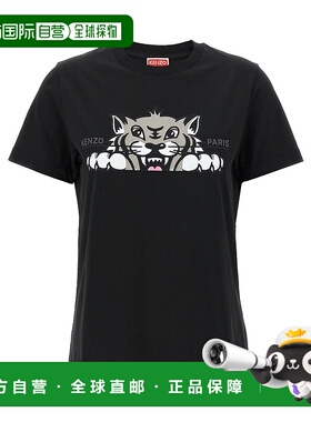 KENZO 女士T恤 FF62TS3524SO99J AW2025 黑色 圆领短袖T恤