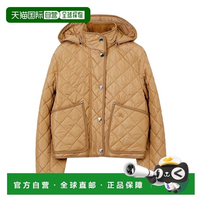 1h可退 burberry 女士 羽绒服棉服博柏利连帽