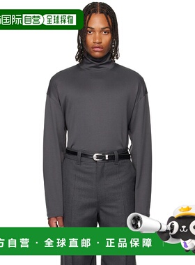 1h可退 潮奢 Lemaire 男士 灰色 Relaxed Mock Neck T 恤 TO1467L