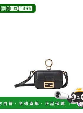 1h可退 FENDI 女士斜挎包 7AS414AYIXF0KUR AW2025 黑色 Nano Bag