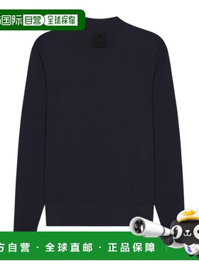 GIVENCHY 男士针织毛衣 BM90S44YJM403 AW2024 蓝色 圆领长袖针织