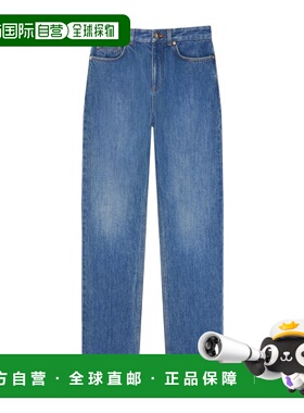 GIVENCHY 女士牛仔裤 BW5190517B420 SS2026 蓝色 直筒牛仔裤