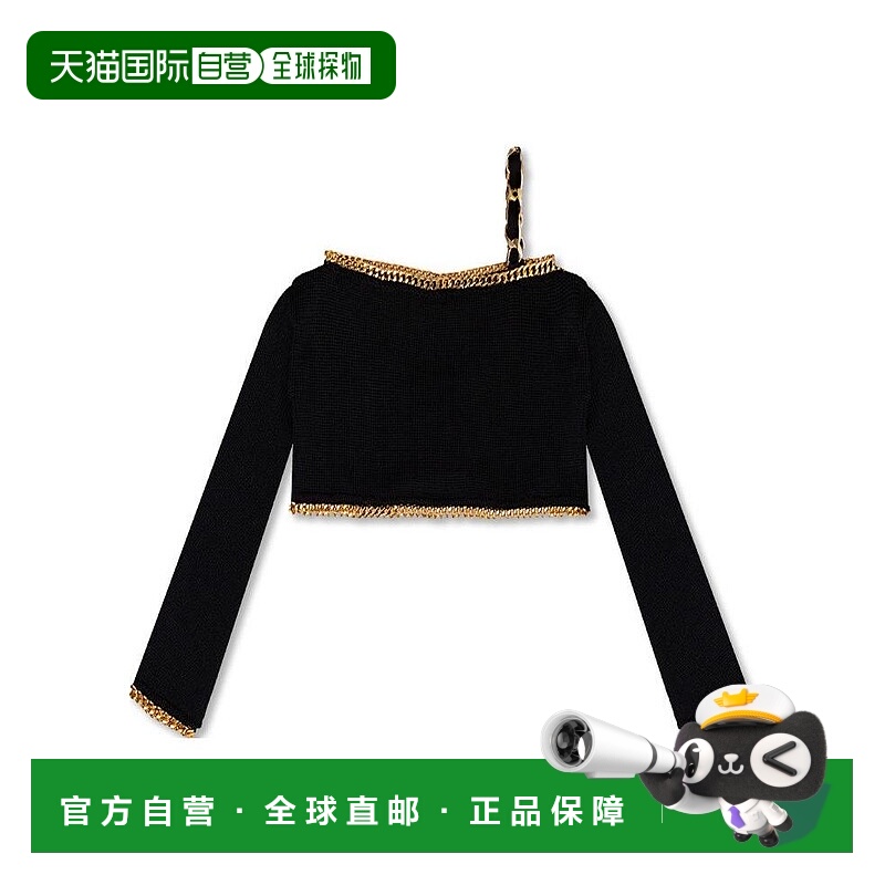 1h可退 BALMAIN 女士针织毛衣 XF0KA045KB630PA AW2023 黑色