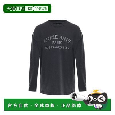 Anine Bing 女士T恤 A0812757WBL10WASHEDBLACK