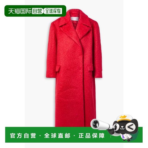 1h可退 潮奢 valentino 华伦天奴 女士 宽松款马海毛混纺大衣 B0C