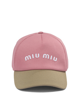 香港直邮MIU MIU 女士帽子 5HC179ACQ1F0W0M SS2026 粉红色 Two-t