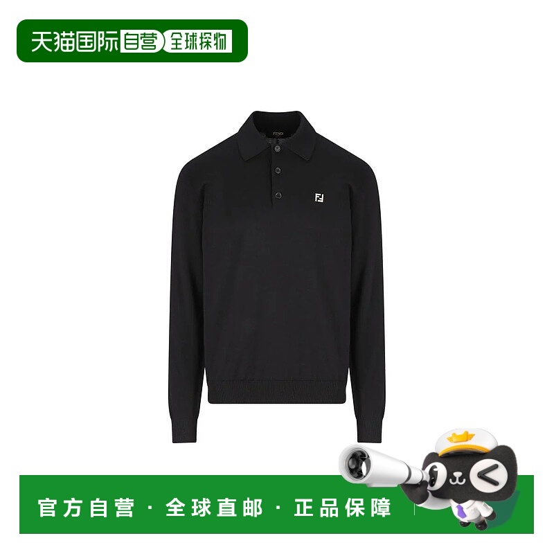 1h可退 FENDI 男士针织衫 FZC167AU84F0QA1AI25 AW2025 黑色羊毛