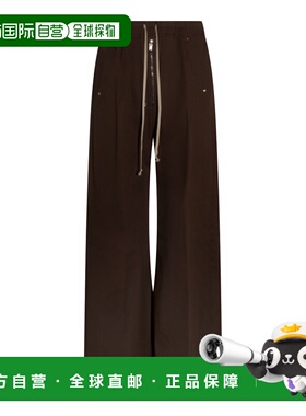 潮奢 rick owens 瑞克 欧文斯 男士 DUST BELA 深色棉质宽松裤子