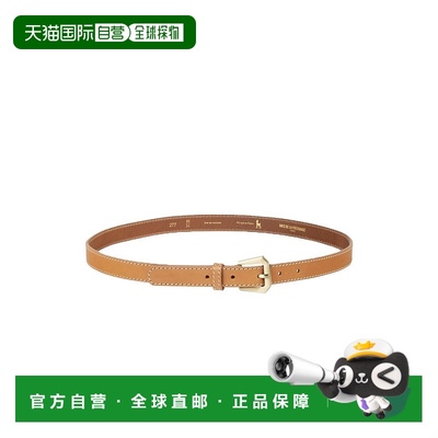 INES DE LA FRESSANGE 边缘接缝 牛皮 皮带 女款 棕色 宽2CM