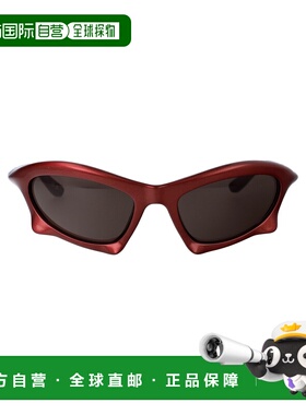 BALENCIAGA 男士太阳镜 BB0229S005 SS2024 红色 几何框太阳镜