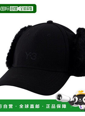 1h可退 Y-3 男士帽子 JX8327BLACK AW2025 黑色 Faux Fur Basebal
