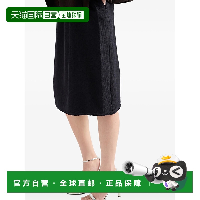 1h可退 PRADA 女士半身裙 P134ZGSOOO18DEF0008 AW2025 蓝色羊毛