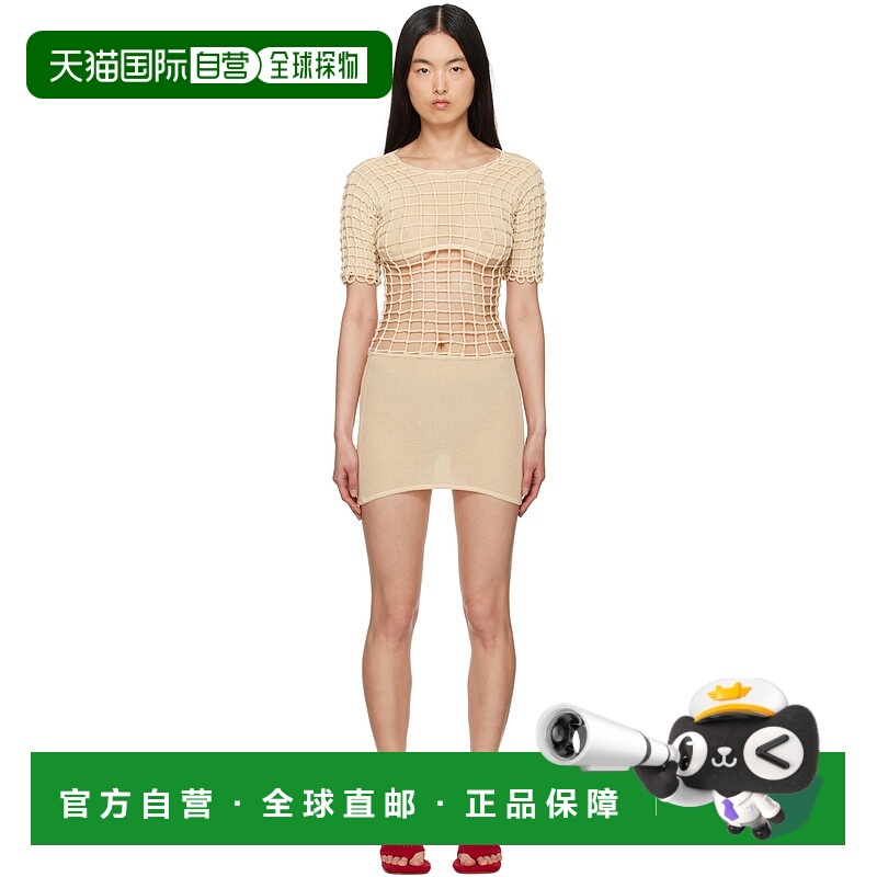 1h可退 潮奢 ISABOULDER 女士 米色 Half-Macramist 连衣裙 SS25W